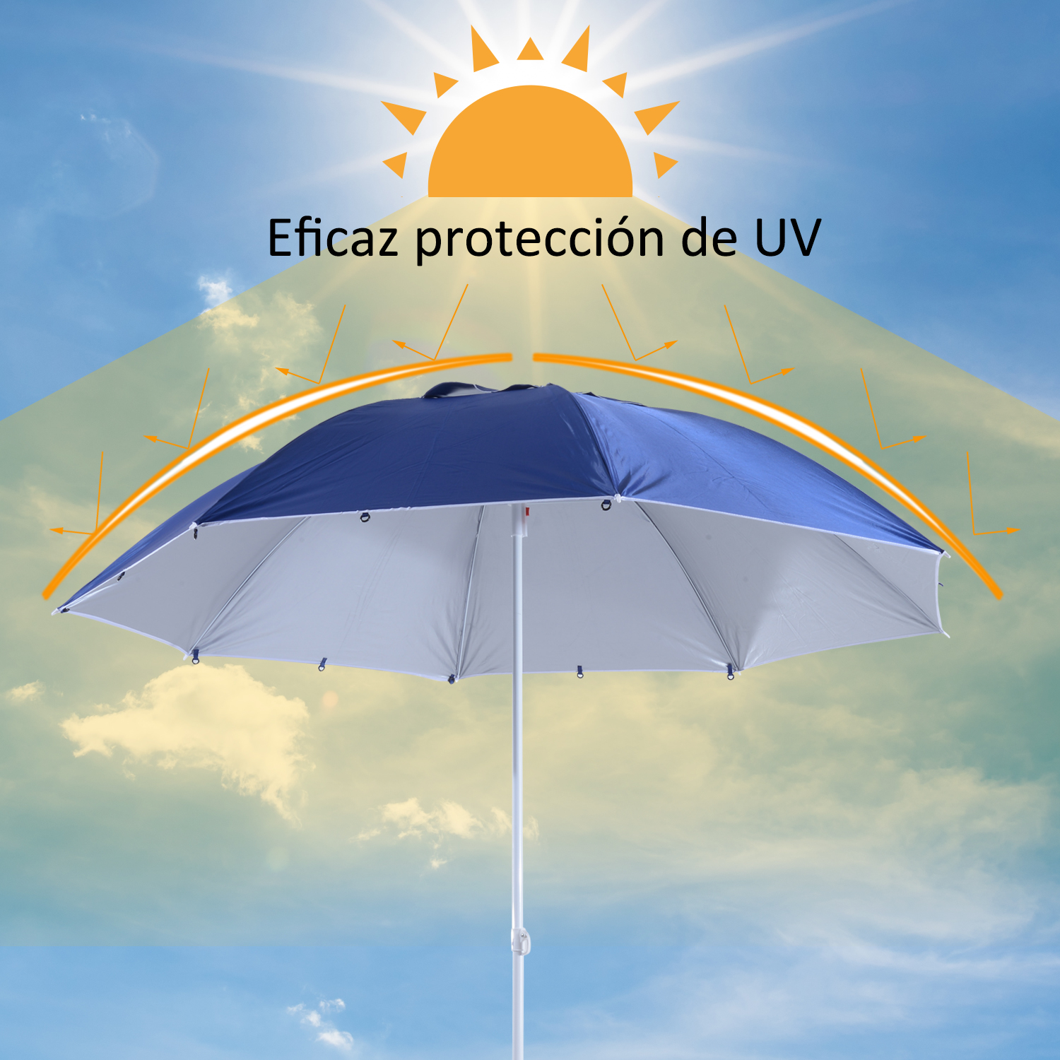 Parasol con protección UV